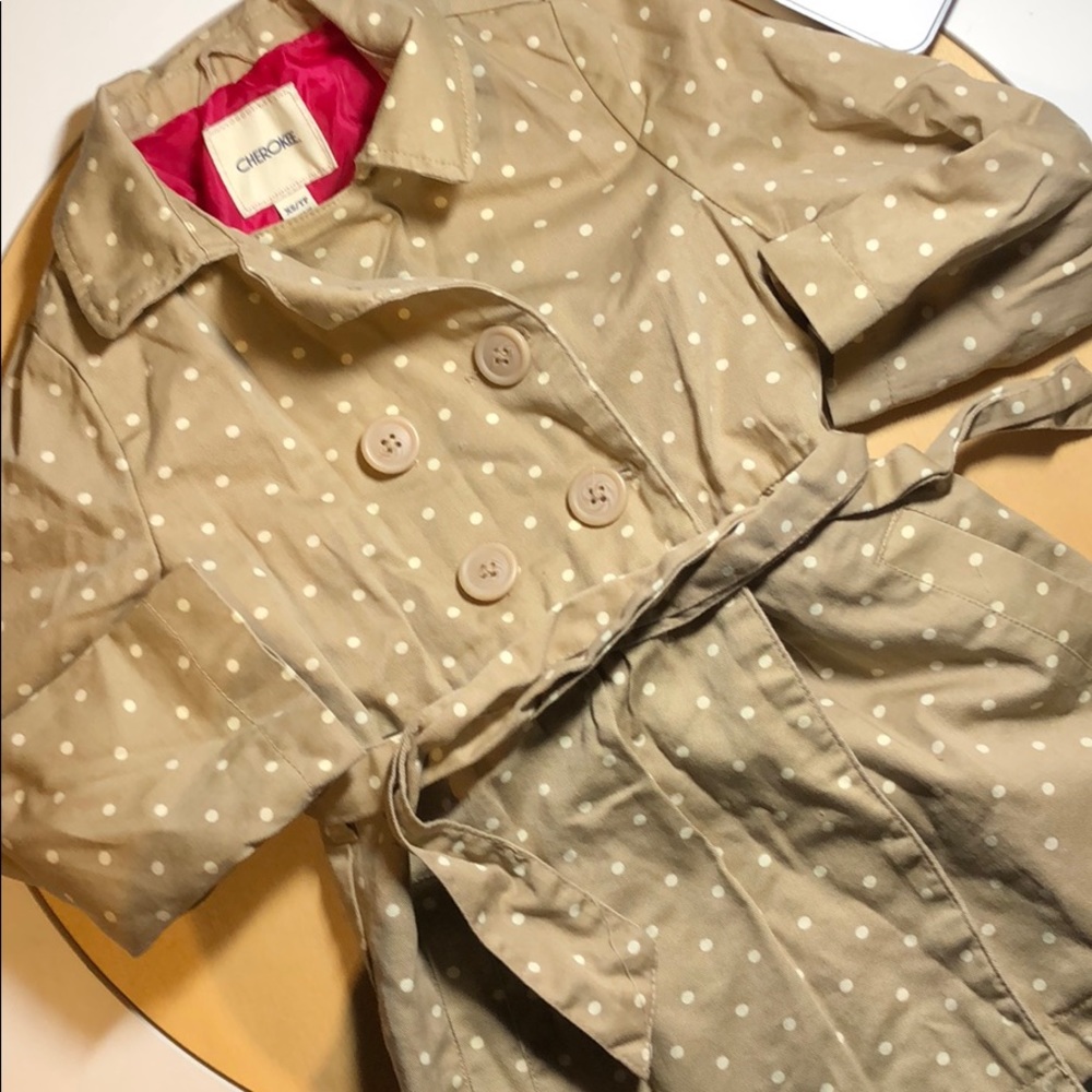 Cherokee polka dot pink lined jacket